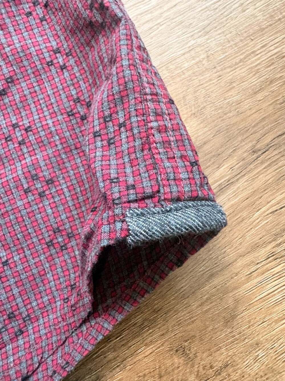 Carbon 2 Cobalt Men's XL maroon Black gray Geometric Textured  Button Up Shirt - Picture 7 of 9